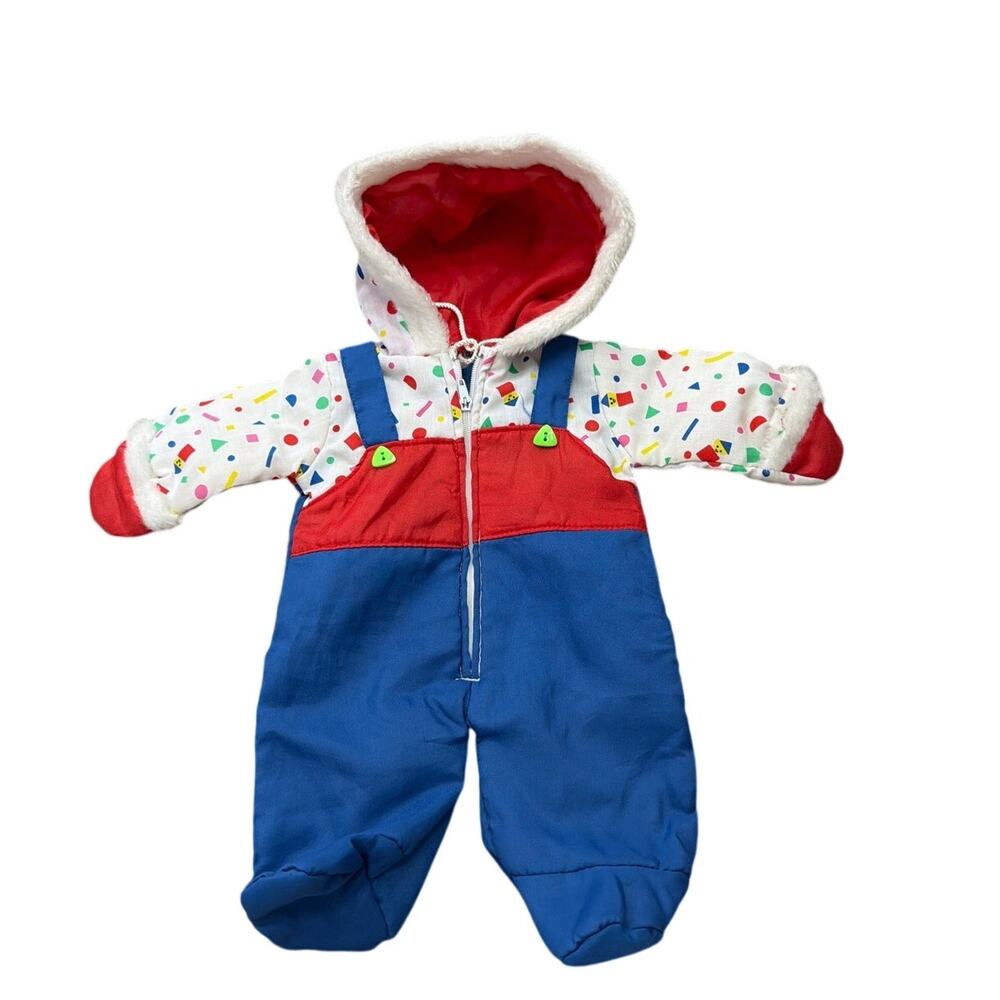 Colorforms Snowsuit VTG Cabbage Patch 1985 Hoodie Zip Front Footed RARE!